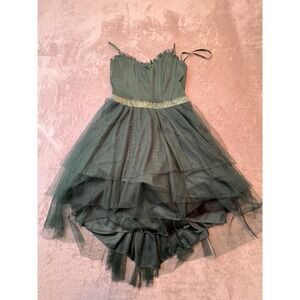 City Vibe Womens Dress Size 1 Green Tulle‎ Fit Flare Mini Corset Formal NWT